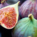 Fresh fig fruits on a wooden table